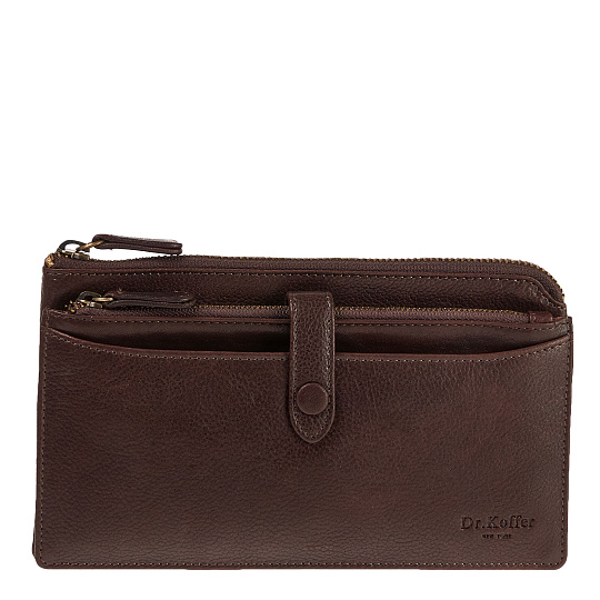 Портмоне Dr.Koffer из натуральной кожи коричневое