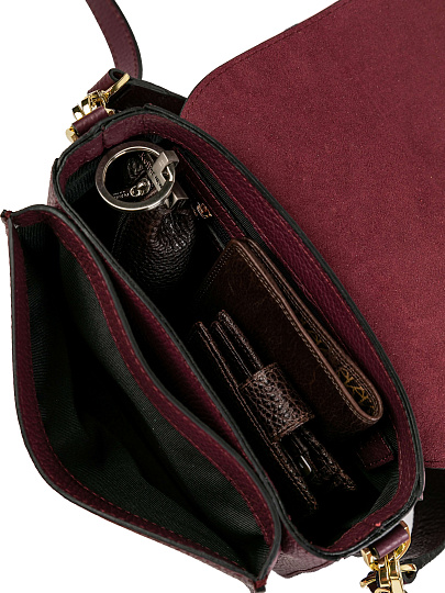 Женская сумка Dr.Koffer из натуральной кожи бордовая