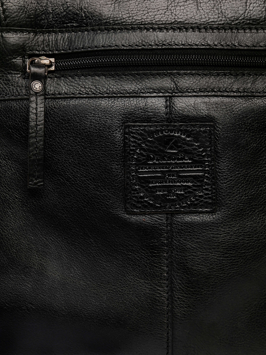 Сумка через плечо Dr.Koffer из натуральной кожи черная