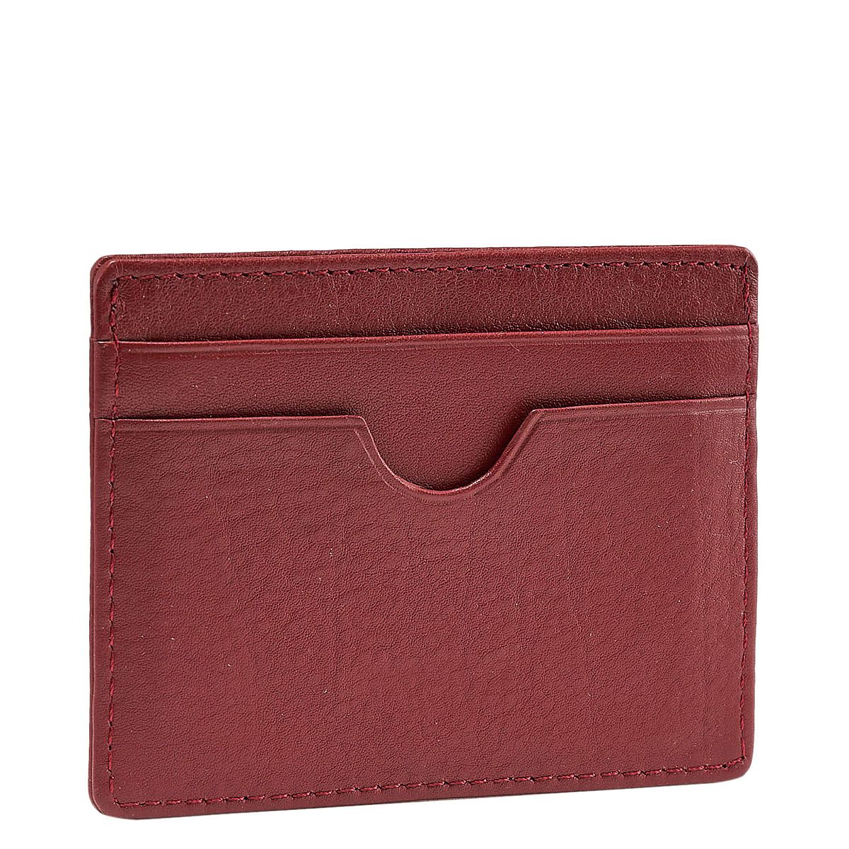 Кредитница Dr.Koffer из натуральной кожи бордовая