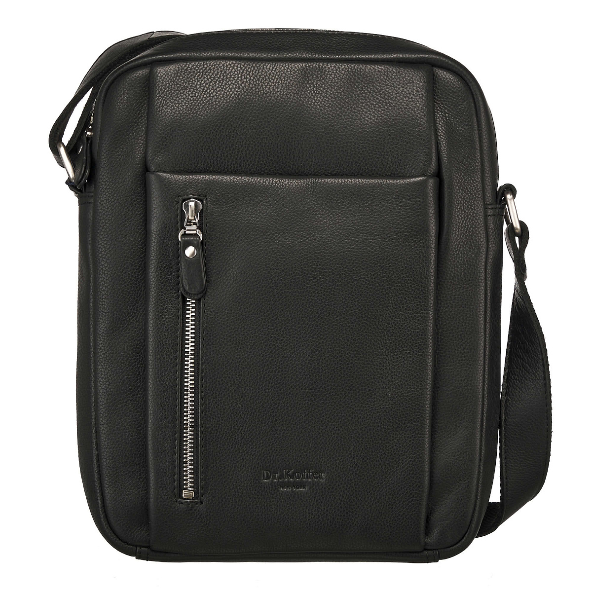 Сумка через плечо Dr.Koffer из натуральной кожи черная