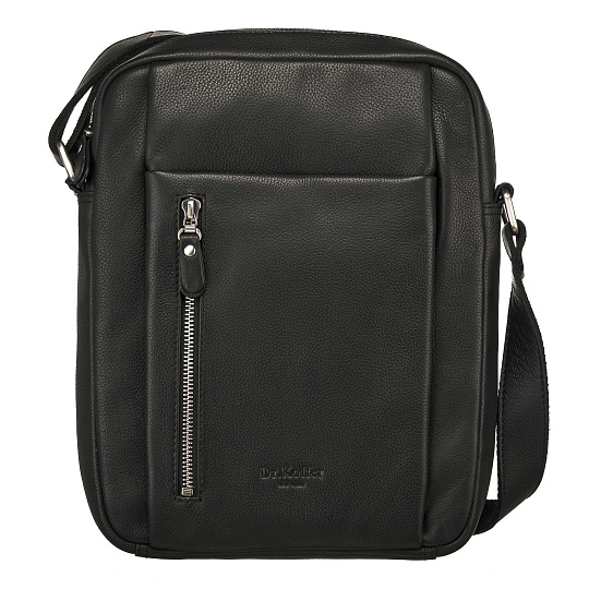 Сумка через плечо Dr.Koffer из натуральной кожи черная