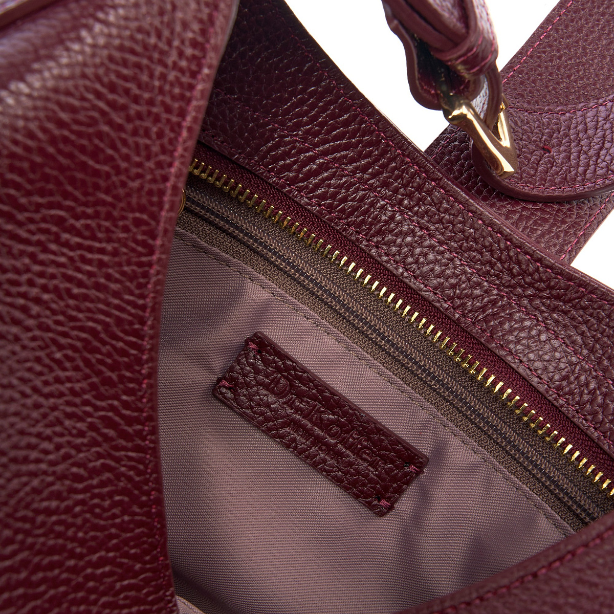 Женская сумка  Dr. Koffer из натуральной кожи бордовая