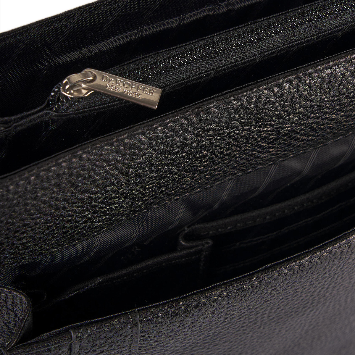 Сумка планшет Dr.Koffer из натуральной кожи черный