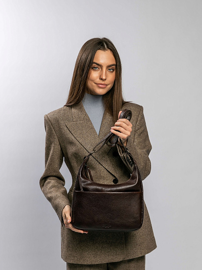 Женская сумка Dr.Koffer из натуральной кожи коричневая