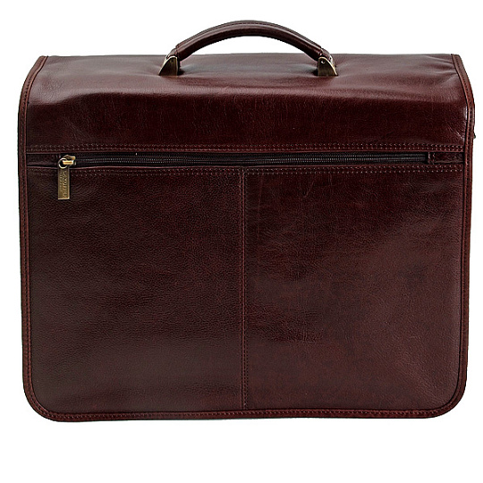 Портфель Dr.Koffer из натуральной кожи темно-коричневый