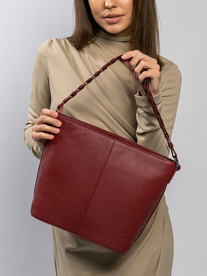 Женская сумка Dr.Koffer из натуральной кожи красная