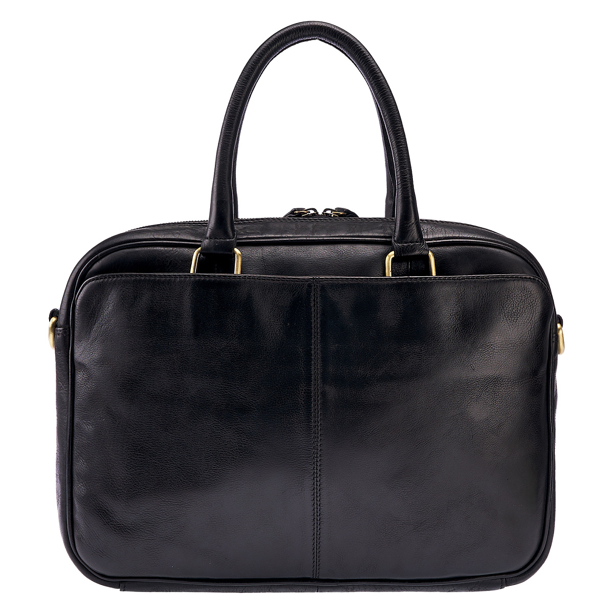 Деловая сумка Dr.Koffer из натуральной кожи черная