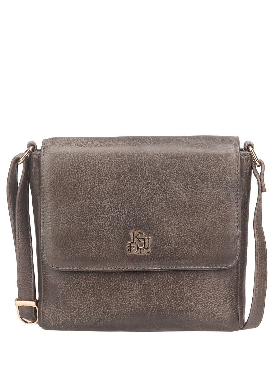 Женская сумка Dr. Koffer из натуральной кожи серая