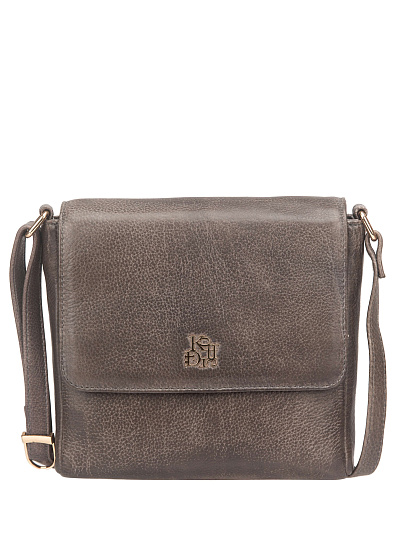 Женская сумка Dr. Koffer из натуральной кожи серая