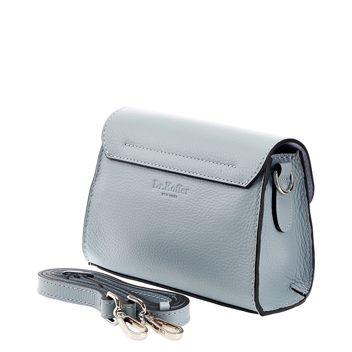 Женская сумка Dr. Koffer из натуральной кожи голубая