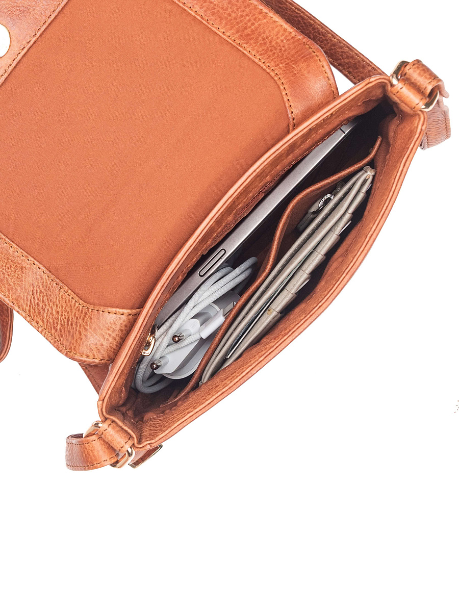 Женская сумка Dr. Koffer из натуральной кожи коричневая