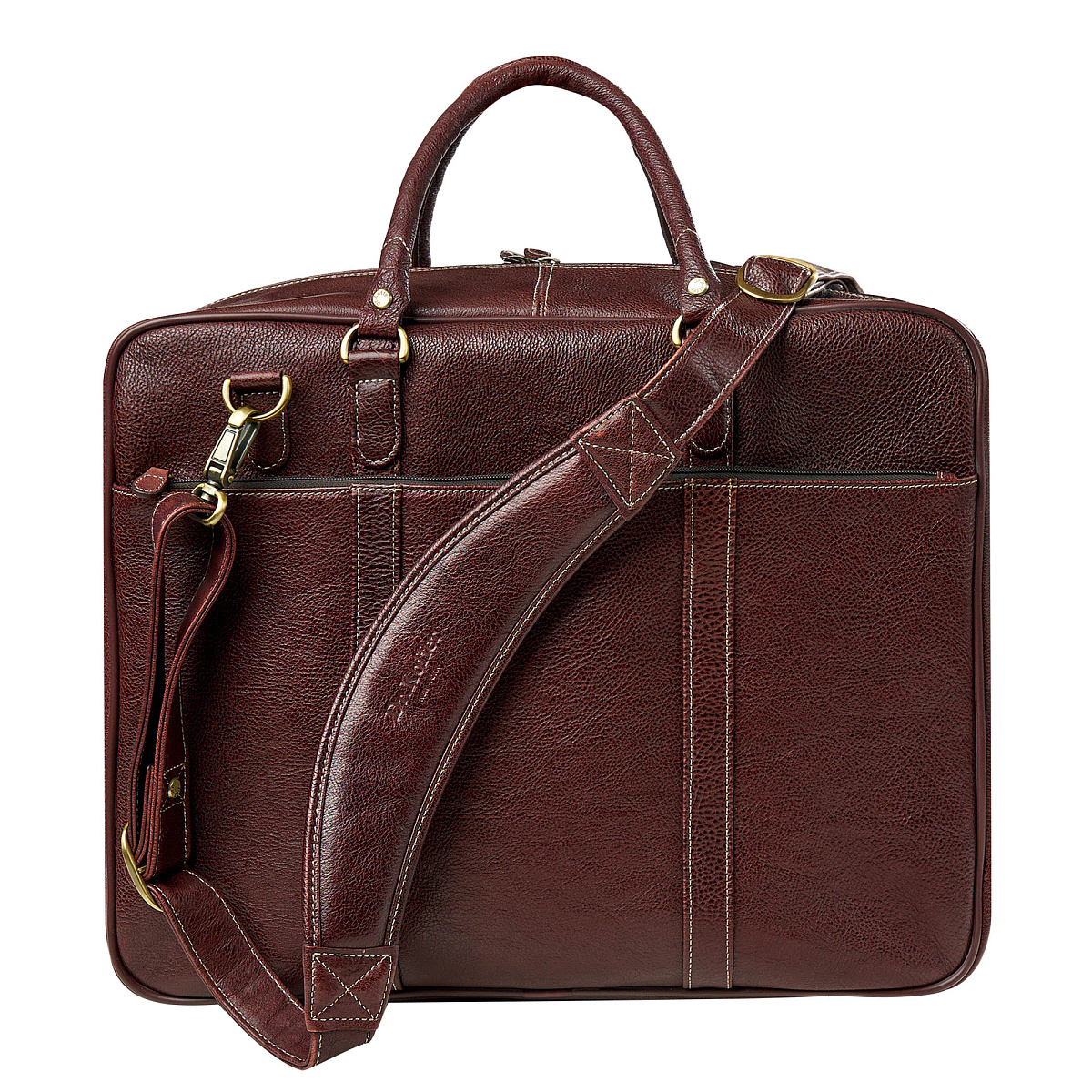 Сумка дорожная Dr.Koffer из натуральной кожи коричневая