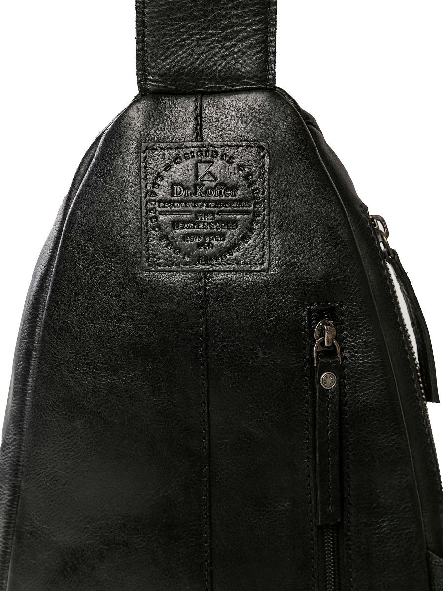 Рюкзак Dr.Koffer из натуральной кожи черный