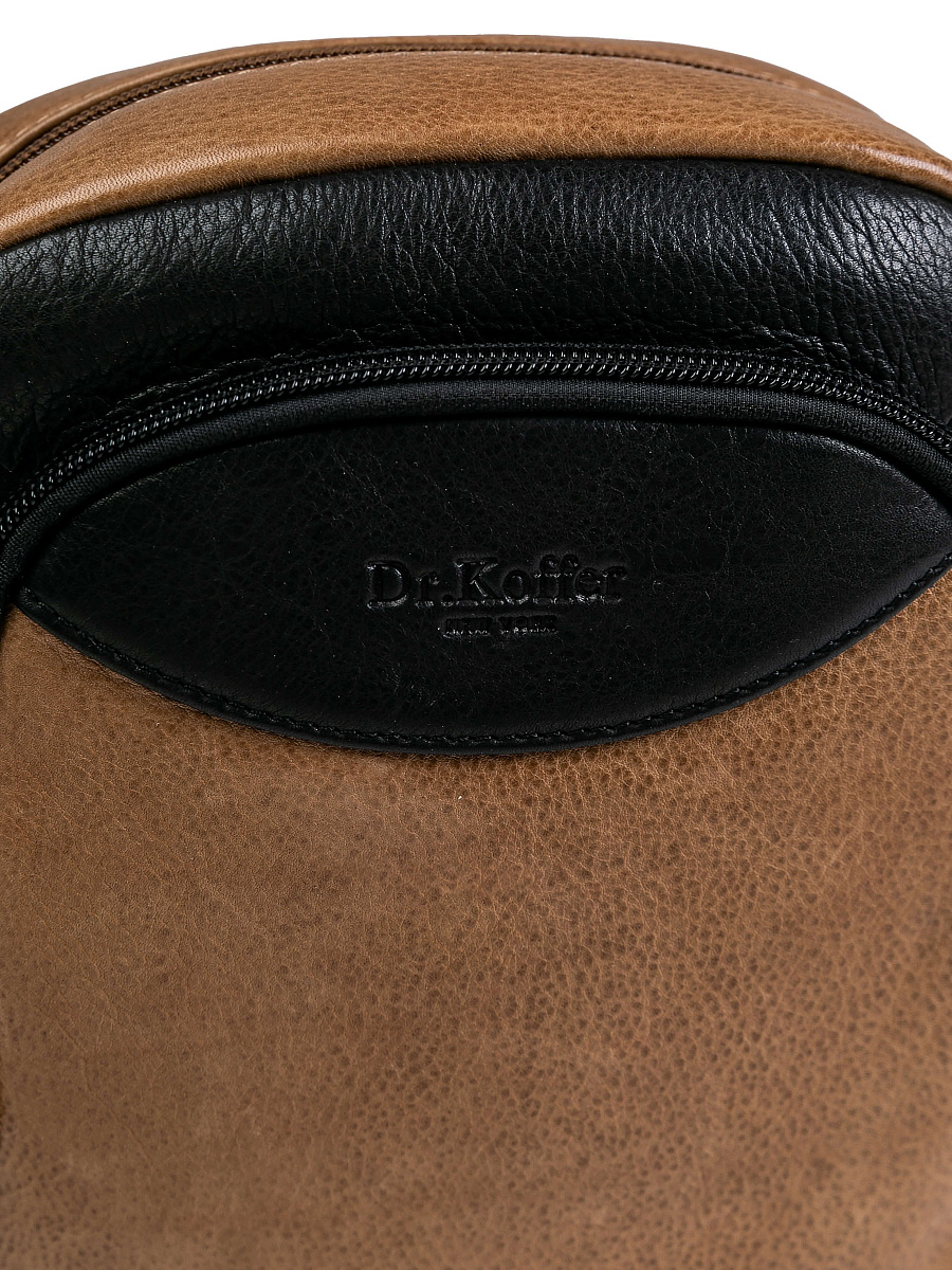 Сумка через плечо Dr.Koffer из натуральной кожи бежевая