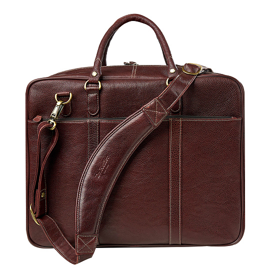 Сумка дорожная Dr.Koffer из натуральной кожи коричневая