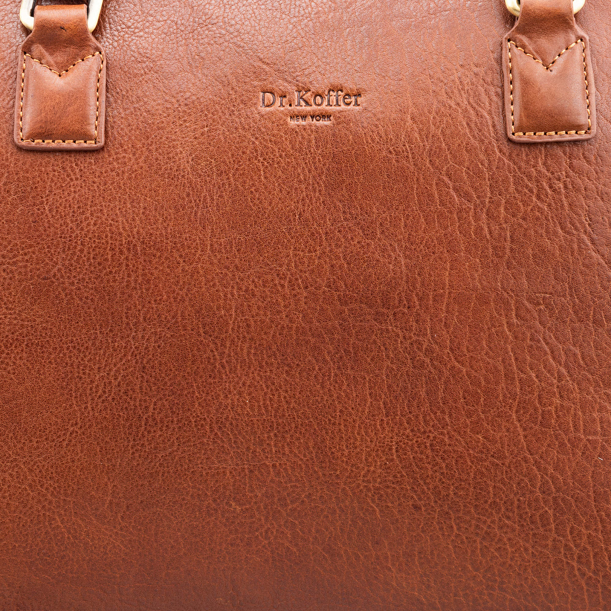 Деловая сумка Dr.Koffer из натуральной кожи коричневая