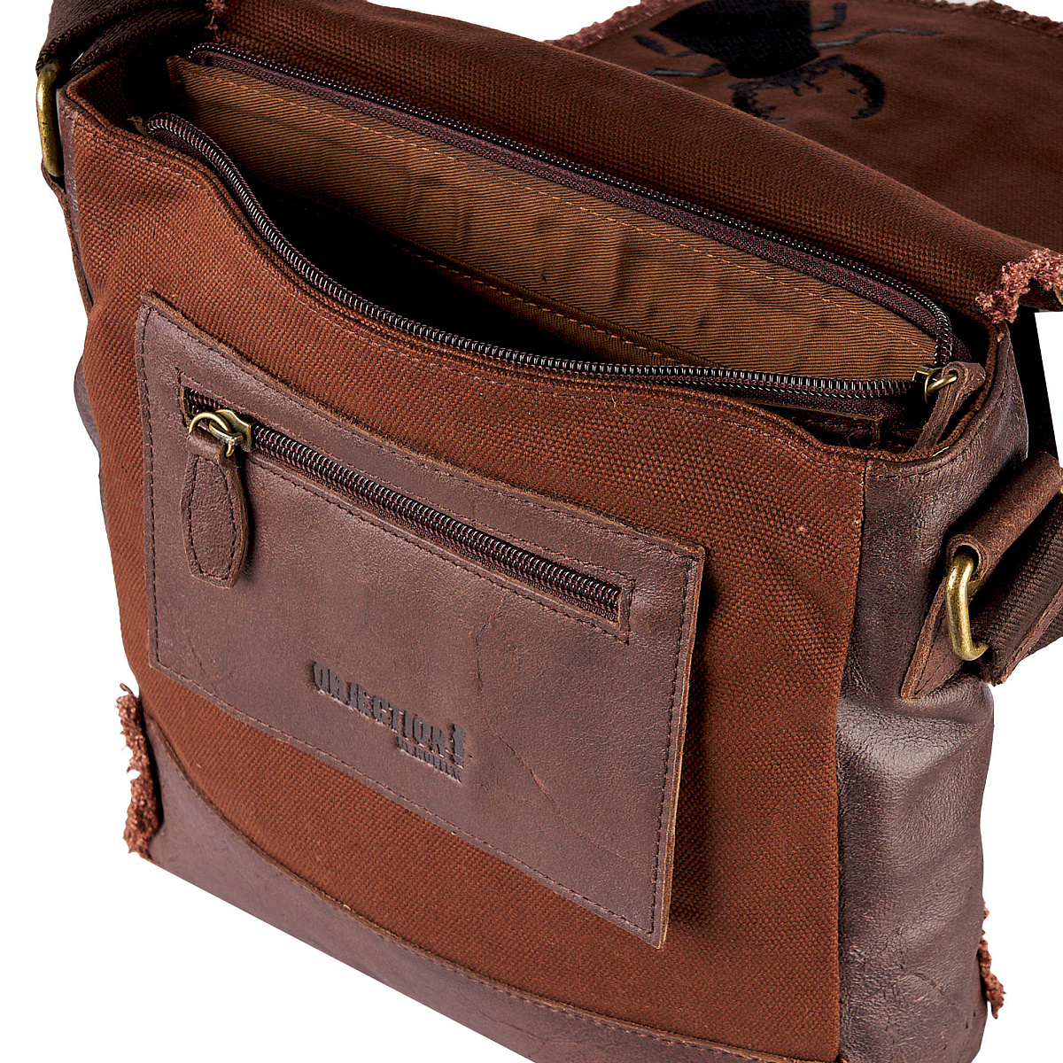 Сумка через плечо Dr.Koffer из натуральной кожи коричневая