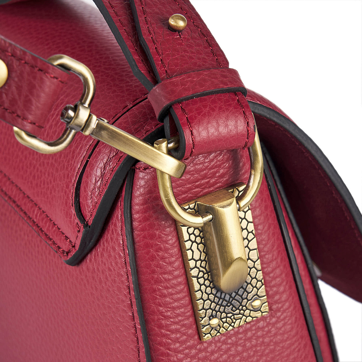 Женская сумка Dr. Koffer из натуральной кожи красная