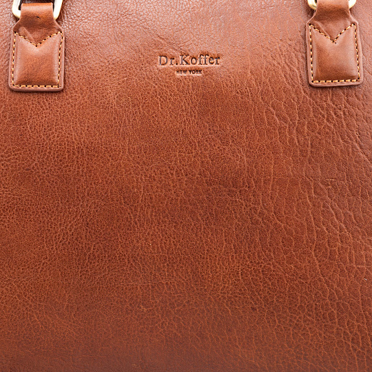 Деловая сумка Dr.Koffer из натуральной кожи коричневая