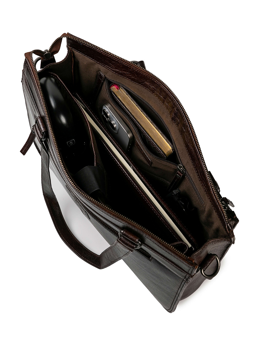 Женская сумка Dr.Koffer из натуральной кожи коричневая