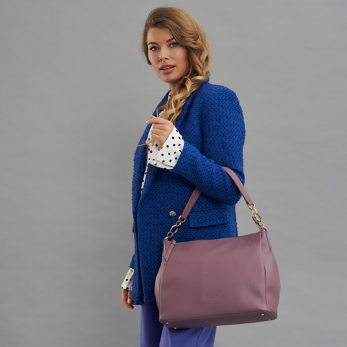 Женская сумка  Dr. Koffer из натуральной кожи розовая