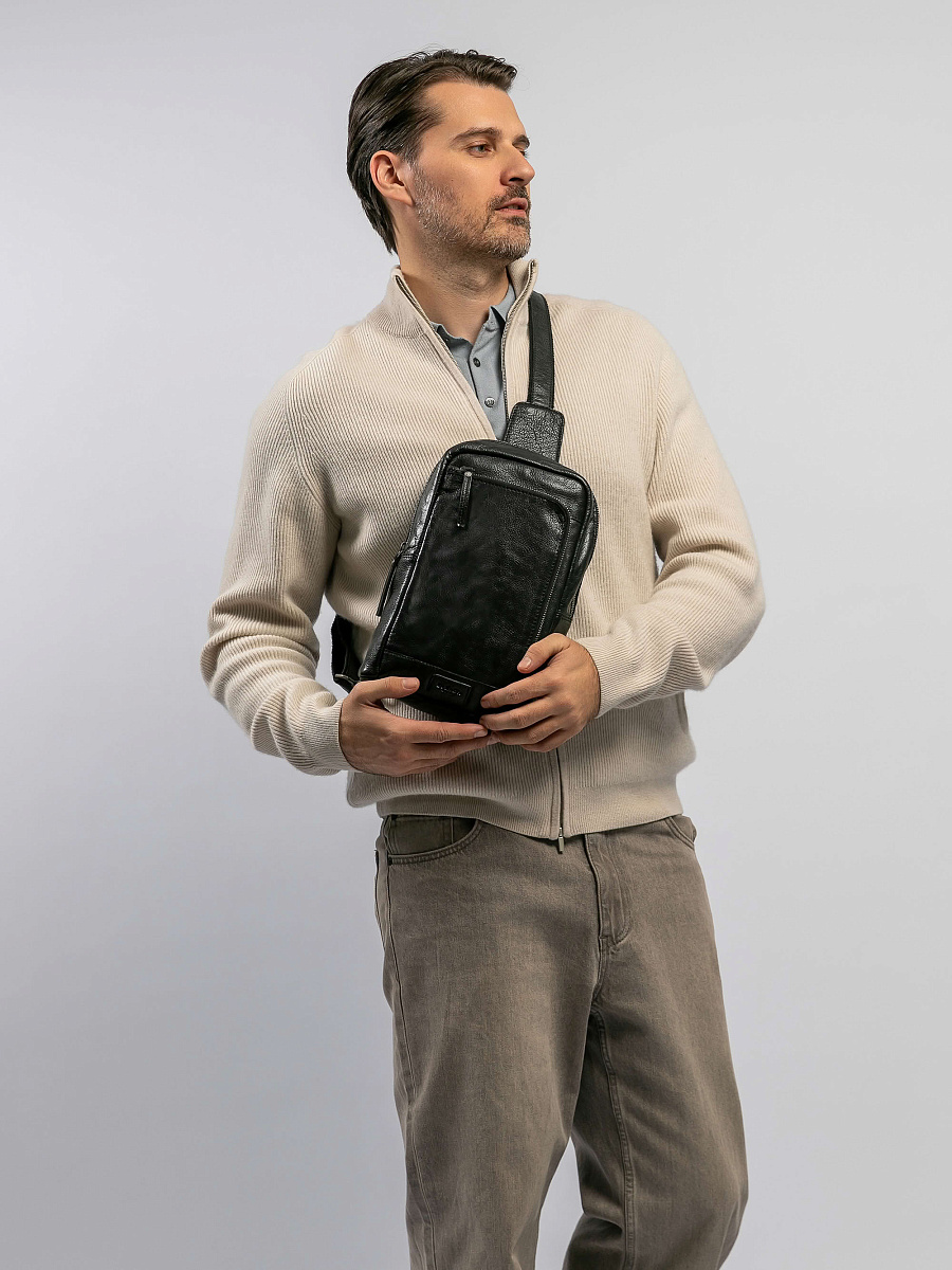 Рюкзак Dr.Koffer из натуральной кожи черный