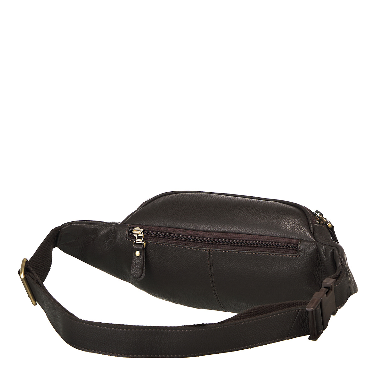 Сумка на пояс Dr. Koffer из натуральной кожи коричневая