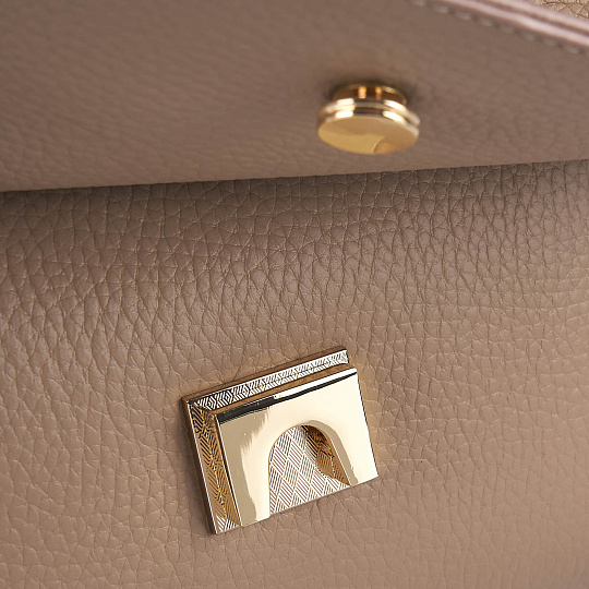 Женская сумка  Dr. Koffer из натуральной кожи бежевая