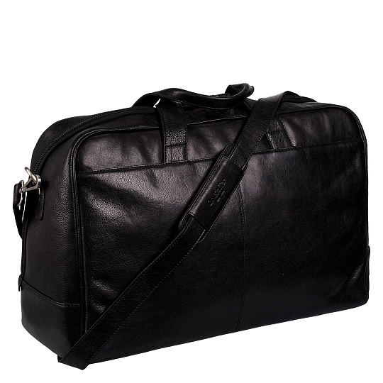 Сумка дорожная Dr.Koffer из натуральной кожи черная