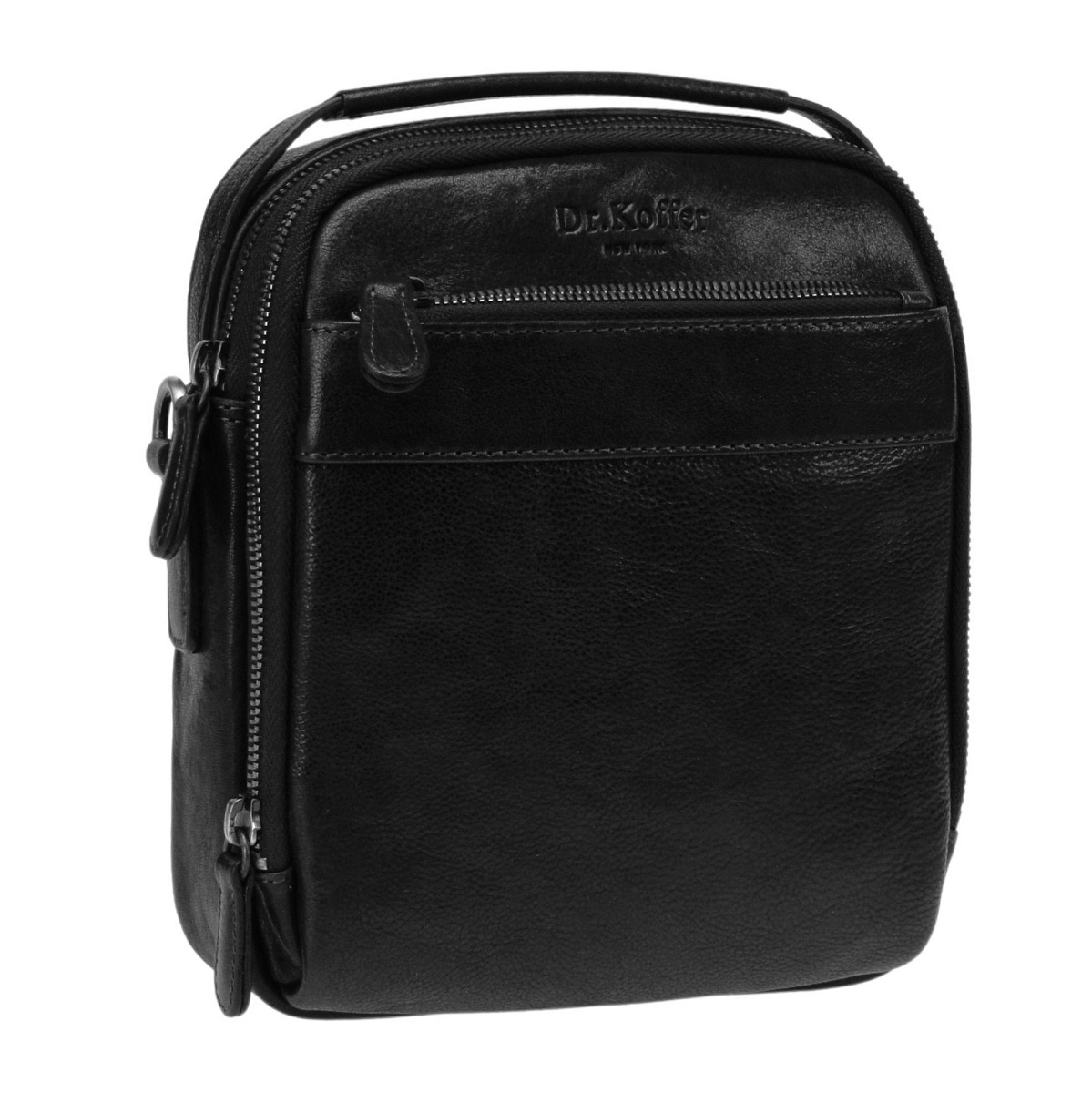 Сумка через плечо Dr.Koffer из натуральной кожи черная