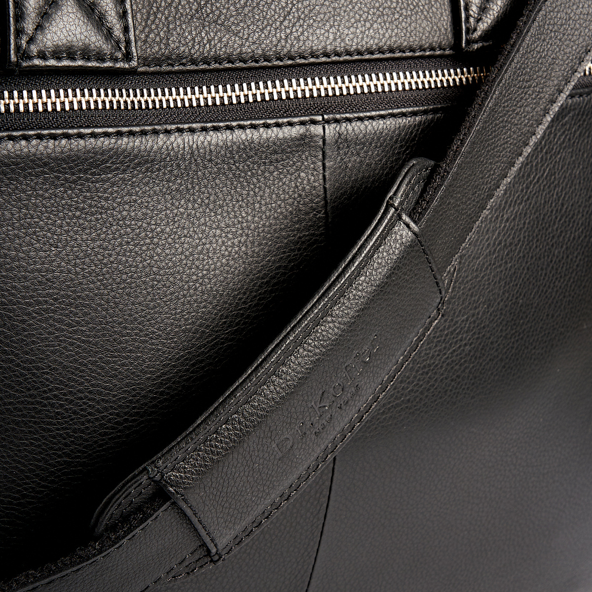 Деловая сумка Dr.Koffer из натуральной кожи черная