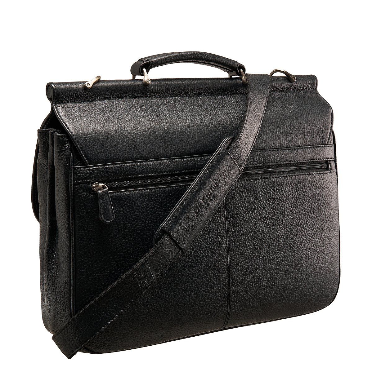 Портфель Dr.Koffer из натуральной кожи черный
