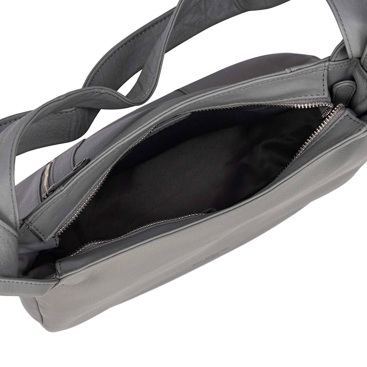 Женская сумка Dr.Koffer из натуральной кожи серая