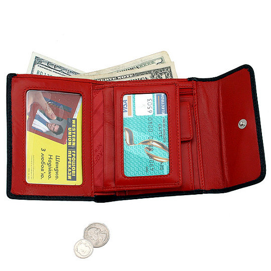 Кошелек Dr.Koffer из натуральной кожи красный