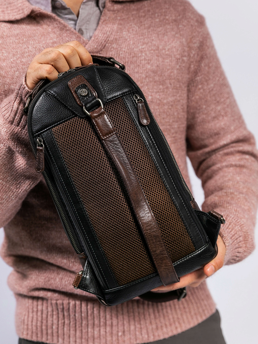 Рюкзак Dr. Koffer из натуральной кожи черный