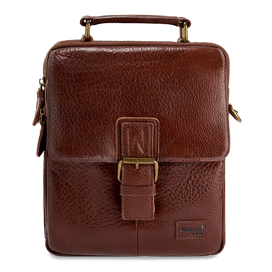 Сумка через плечо Dr.Koffer из натуральной кожи коричневая