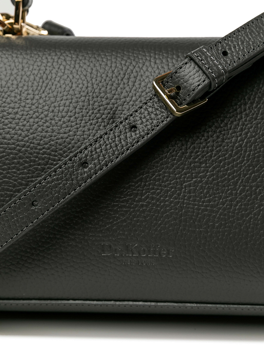 Женская сумка Dr.Koffer из натуральной кожи темно-серая