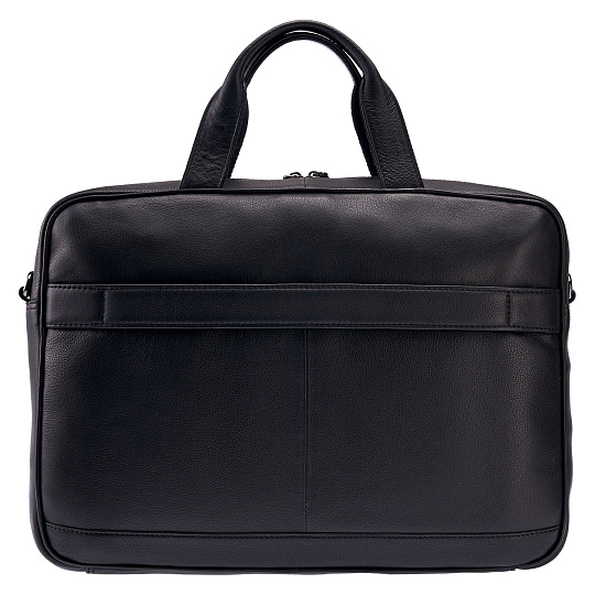 Деловая сумка Dr.Koffer из натуральной кожи черная