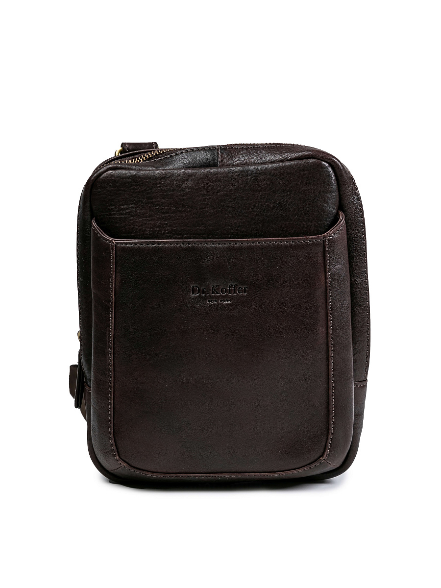 Сумка через плечо Dr.Koffer из натуральной кожи коричневая