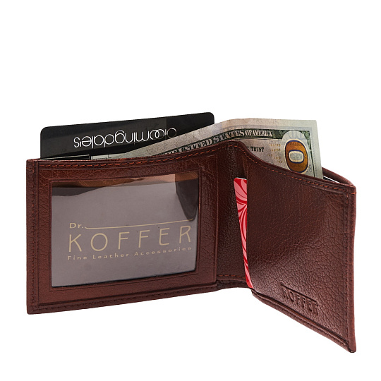 Портмоне Dr.Koffer из натуральной кожи светло-коричневое