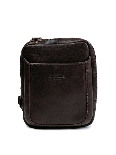 Сумка через плечо Dr.Koffer из натуральной кожи коричневая