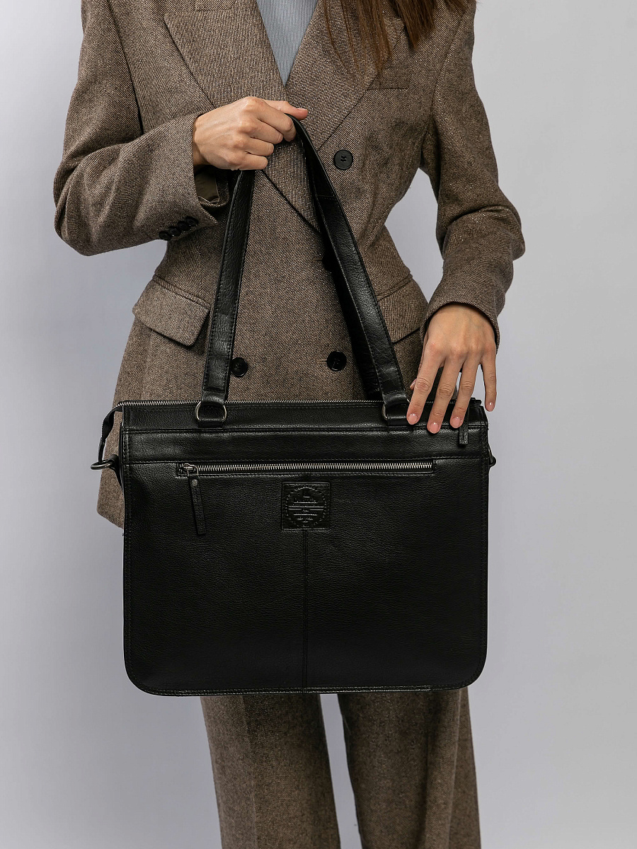 Женская сумка Dr.Koffer из натуральной кожи черная