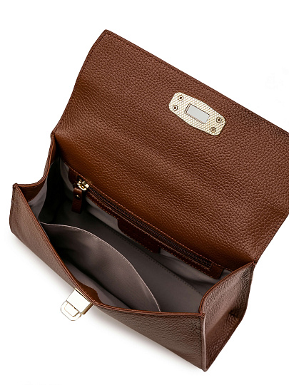 Женская сумка Dr.Koffer из натуральной кожи коричневая