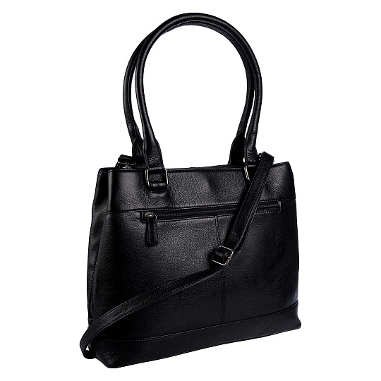 Женская сумка Dr.Koffer из натуральной кожи чёрная