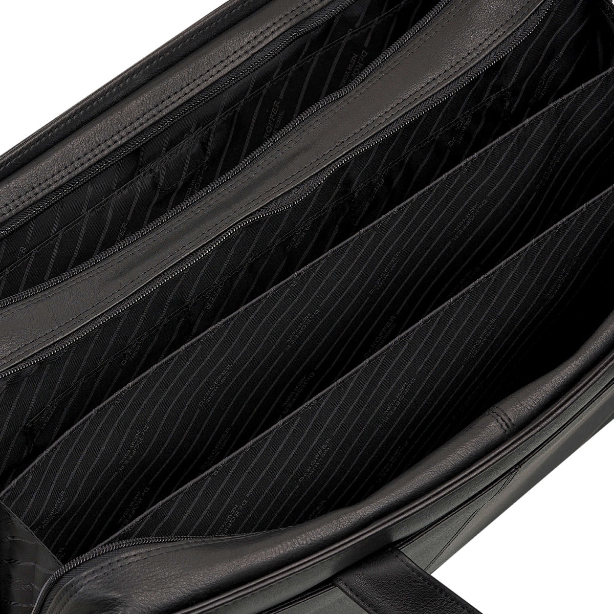 Деловая сумка Dr.Koffer из натуральной кожи черная