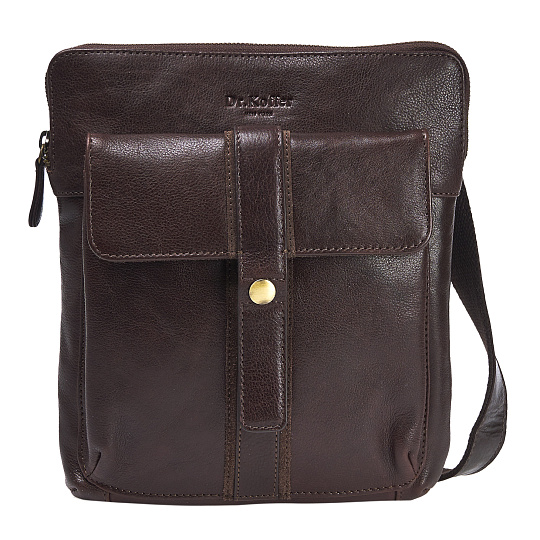Сумка через плечо Dr.Koffer из натуральной кожи коричневая