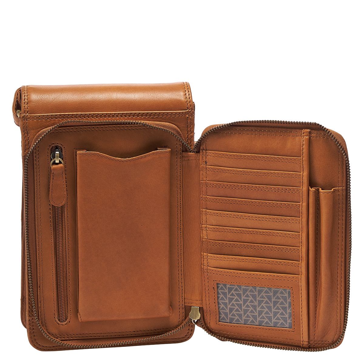 Сумка через плечо Dr.Koffer из натуральной кожи коричневая