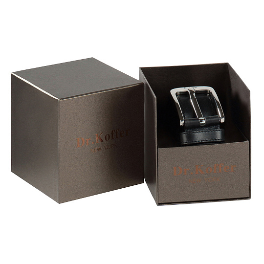 Ремень Dr. Koffer из натуральной кожи черный