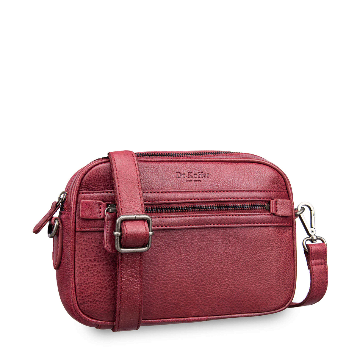 Сумка через плечо Dr.Koffer из натуральной кожи красная